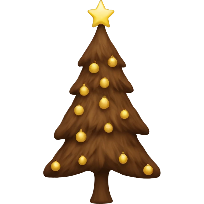 brown christmas tree with no lights  emoji