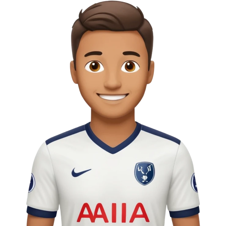 man in Tottenham hotspurs kit emoji