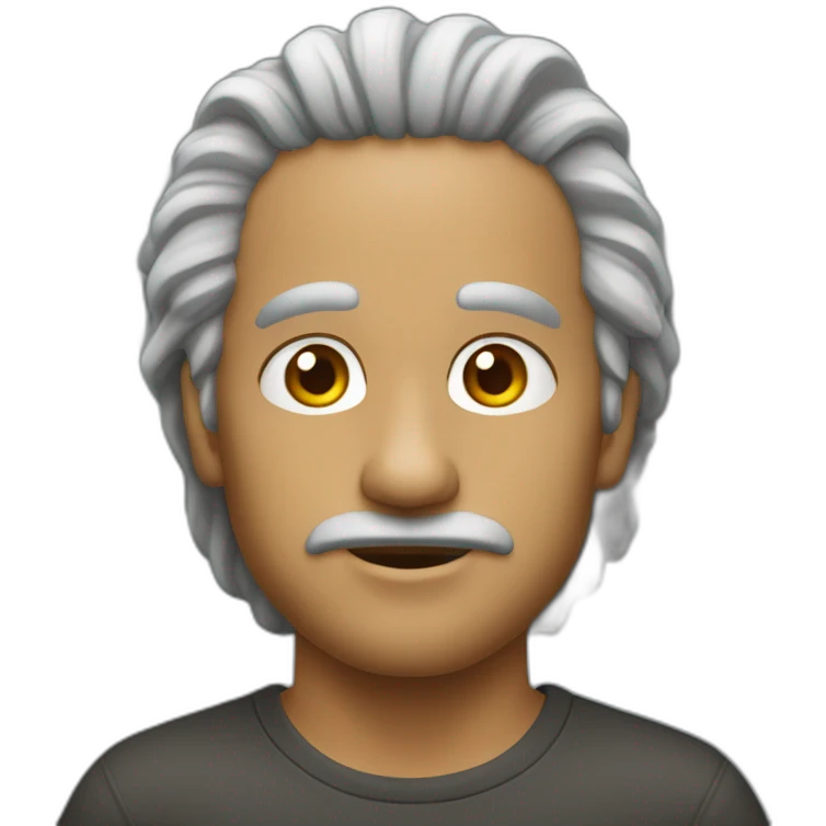 Hombre guapo de pelo blanco emoji