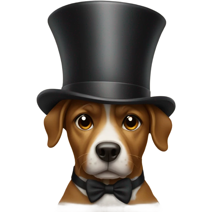 dog wearing a top hat  emoji