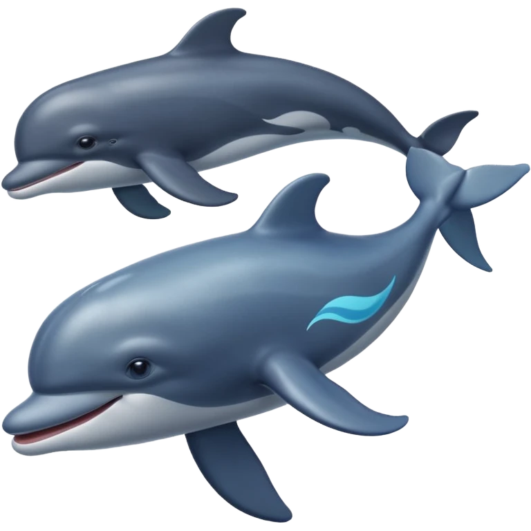 une baleine avec un dauohin en dessous emoji