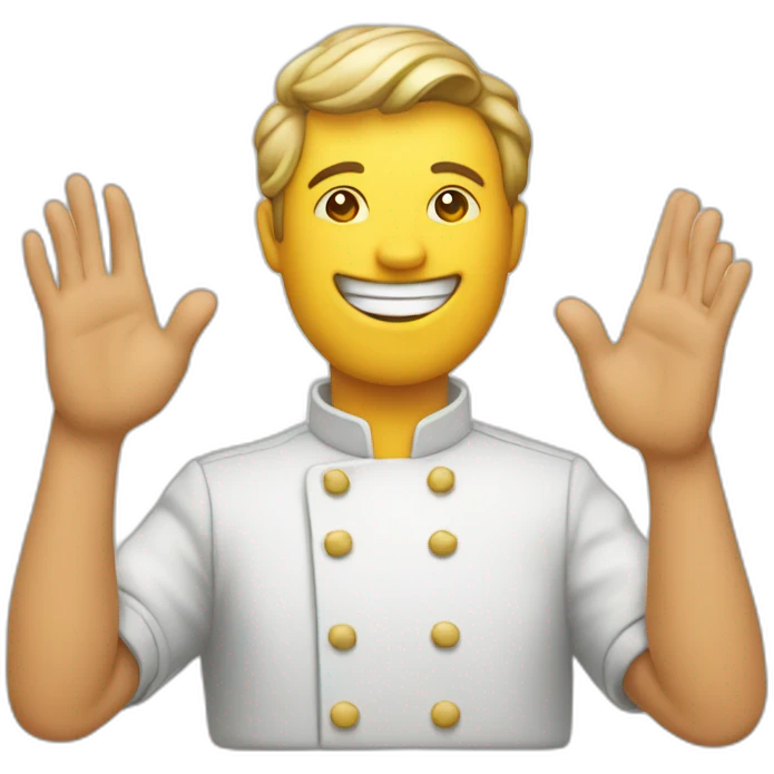 Good hand and  restaurant emoji