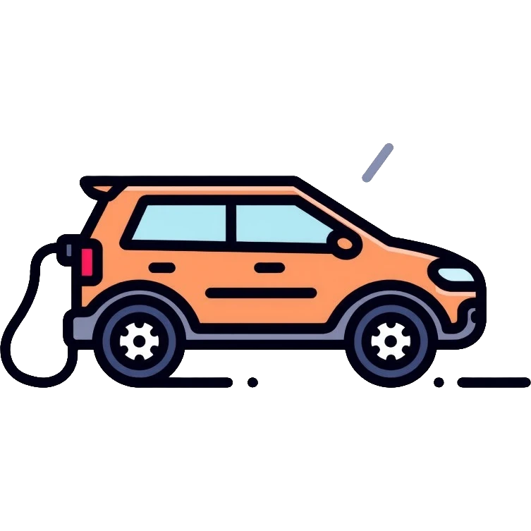 electric SUV with charging port emoji