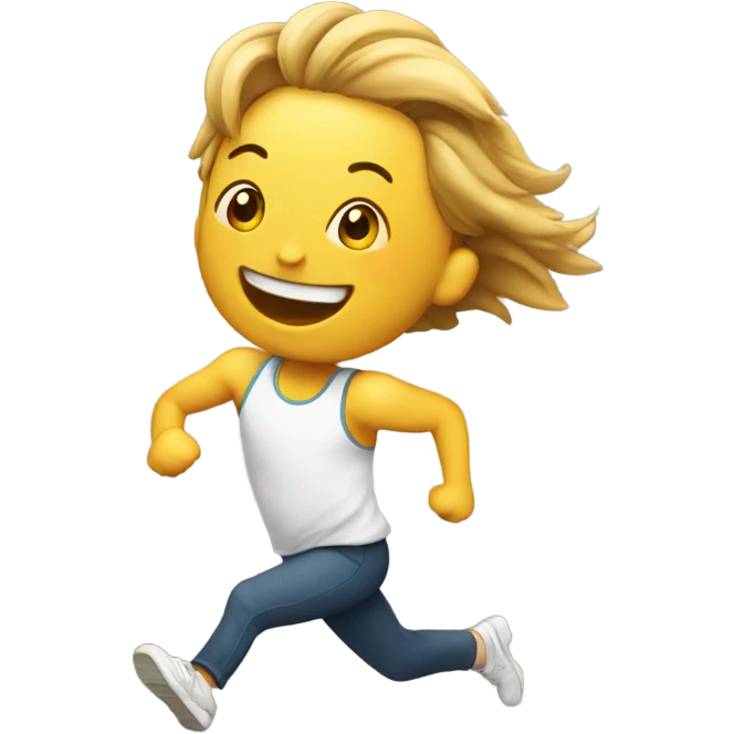 Smile running emoji