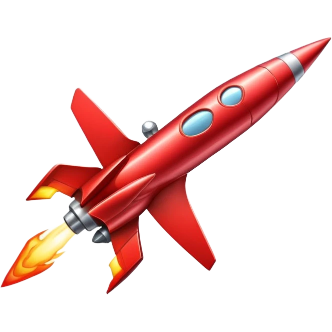 aesthetic red rocket emoji