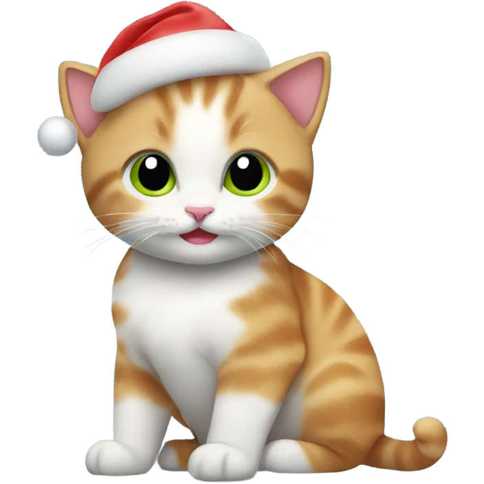 Kittens on holiday at Christmas emoji