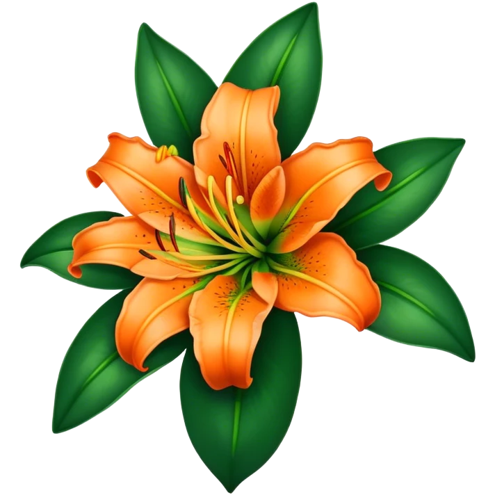 An orange Lilly flower  emoji