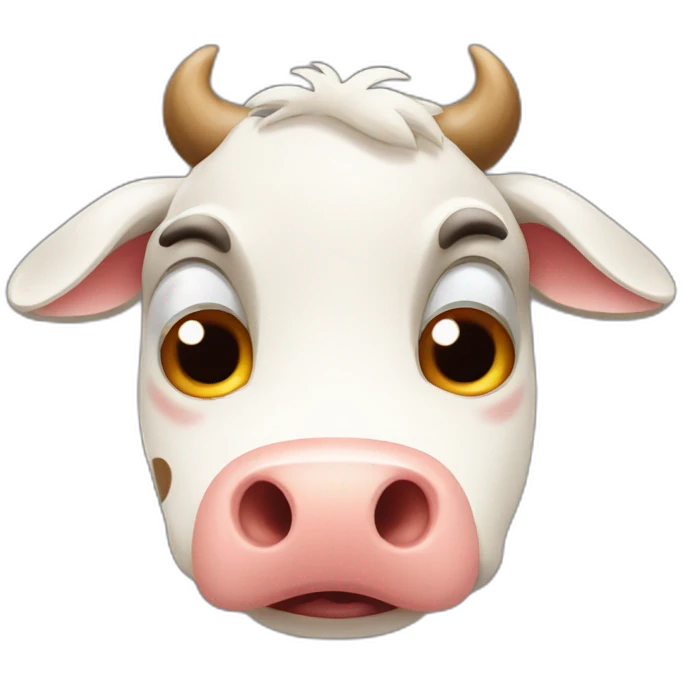 shocked cow emoji