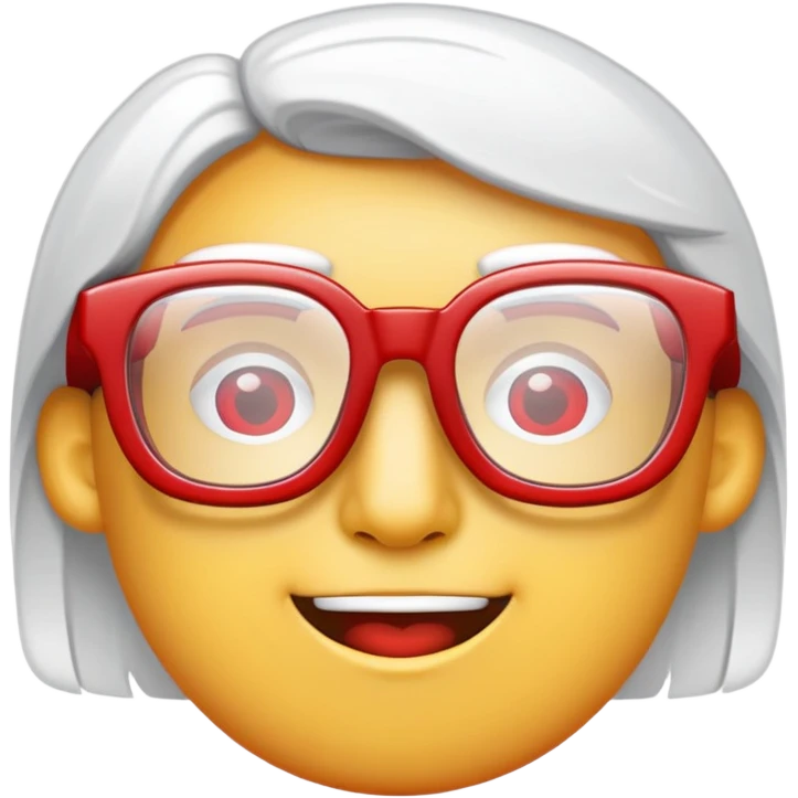 red glasses without a face, just the glasses emoji