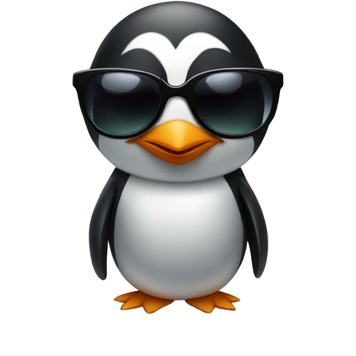 penguin with sunglasses emoji