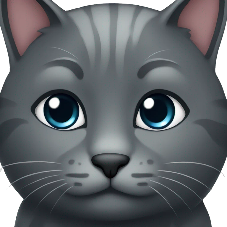 cute dark grey cat emoji