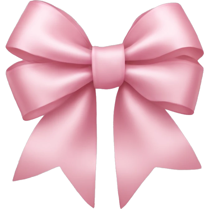 light pink ribbon bow emoji
