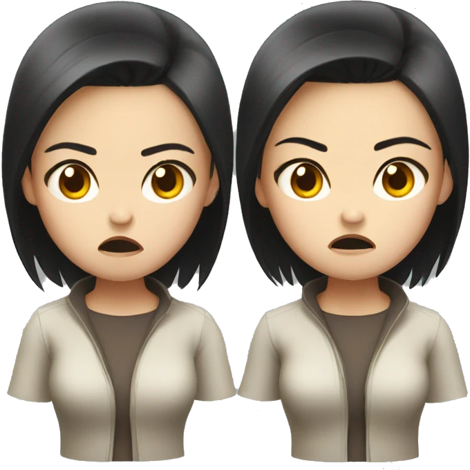 Chinese girl angry emoji
