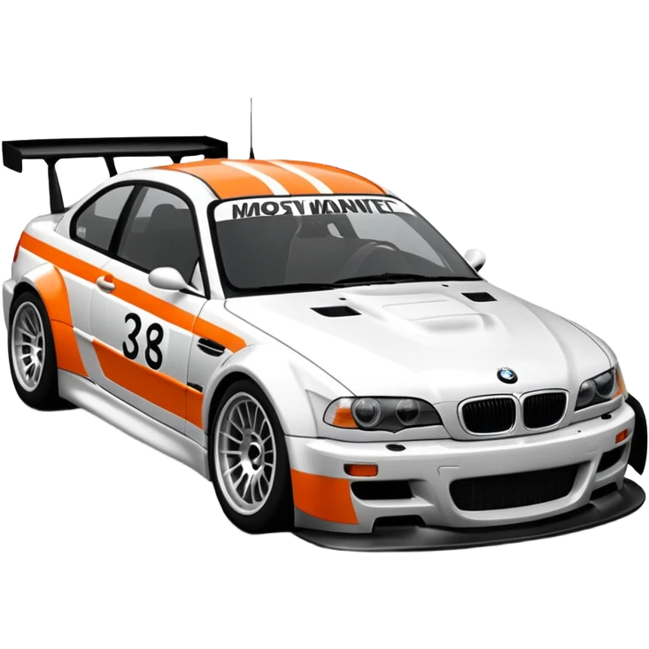 Bmw M3 GTR E46 from need for speed most wanted 2005 with the vinyl  emoji