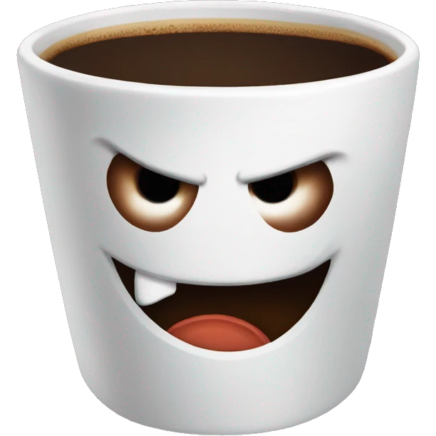 evil coffee cup emoji