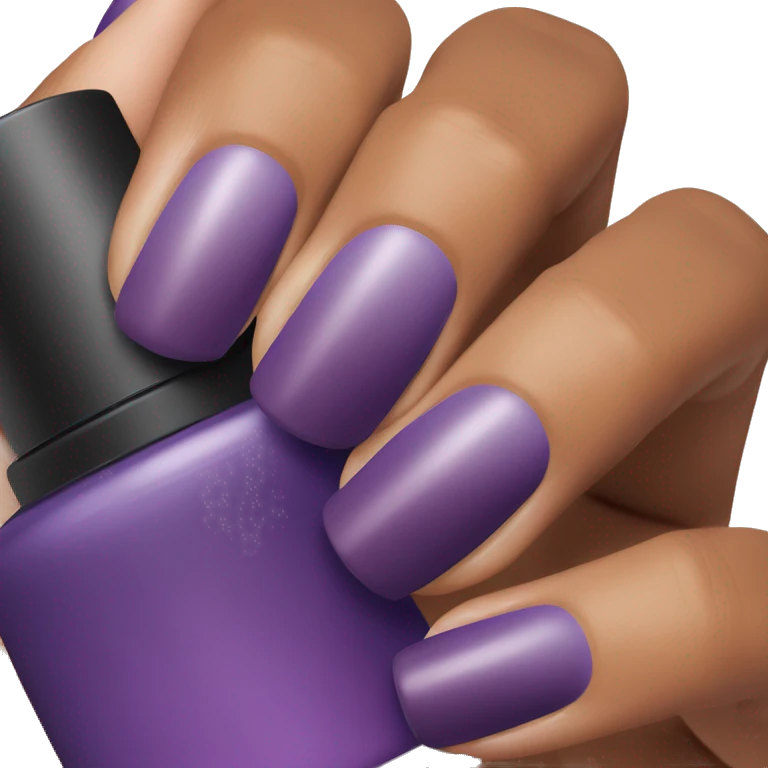 Light purple to dark purple ombré nail polish bottle emoji