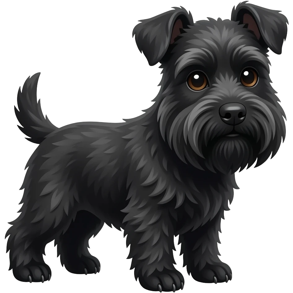 black mini schnoodle dog emoji