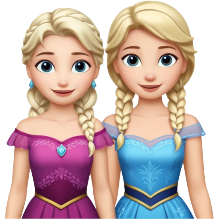 elsa and anna emoji