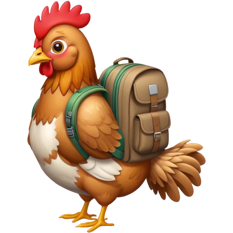 Huhn mit Rucksack  emoji