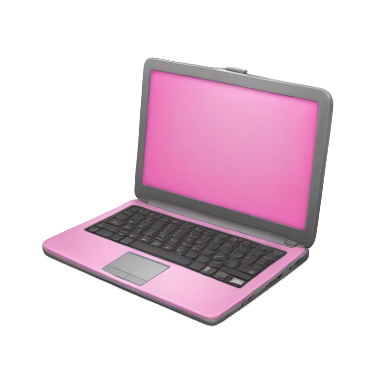 Pink laptop emoji