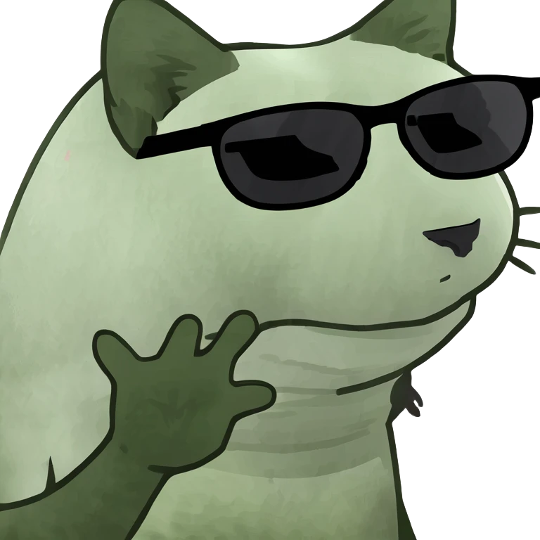 Cat with sunglasses emoji