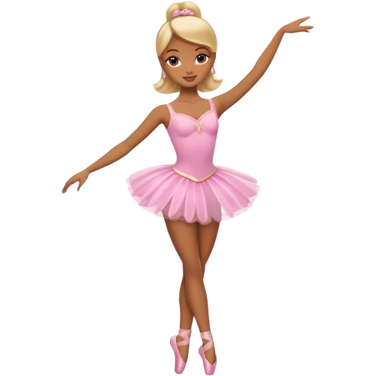 brown skin blonde barbie ballerina  emoji
