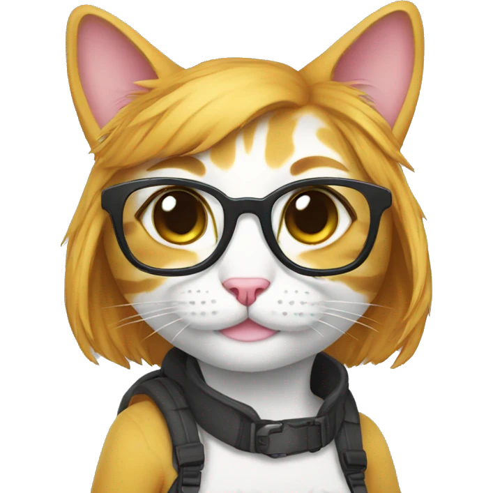 girl nerd cat emoji