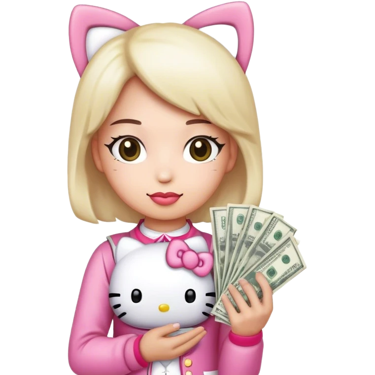 Money hello kitty emoji
