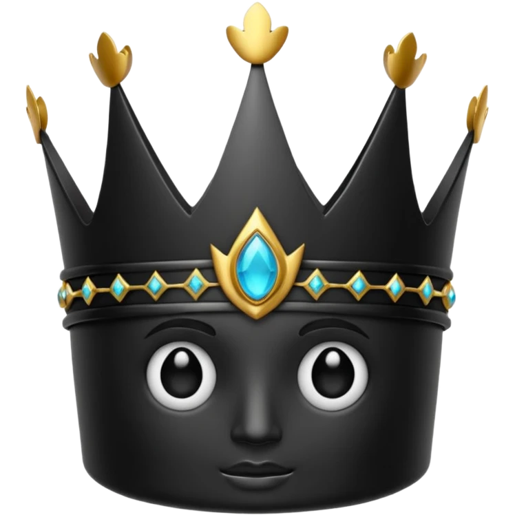 the black crown has a face emoji