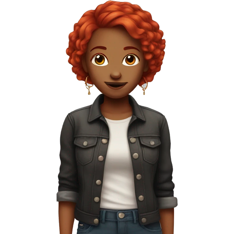 Red Hair Girl with Piercings emoji