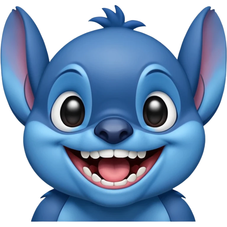 Stitch from Lilo and Stitch, laughing emoji