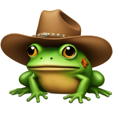 Cowboy frog emoji