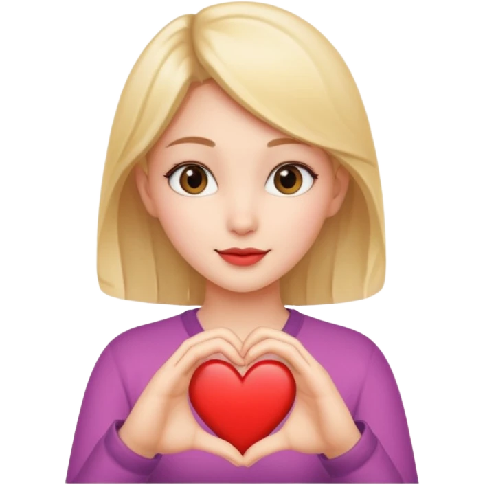 Heart hand girl  emoji