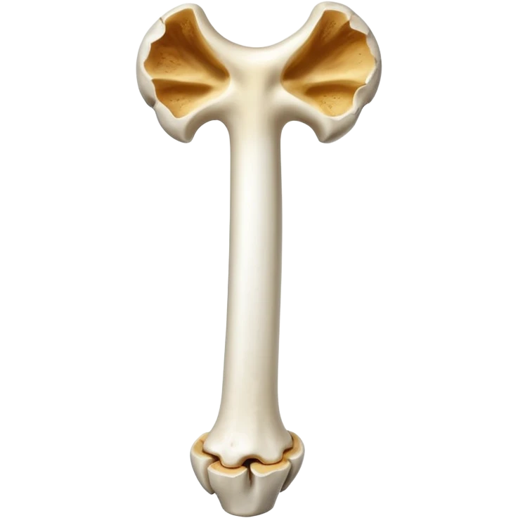 a femur bone with osteoporosis emoji