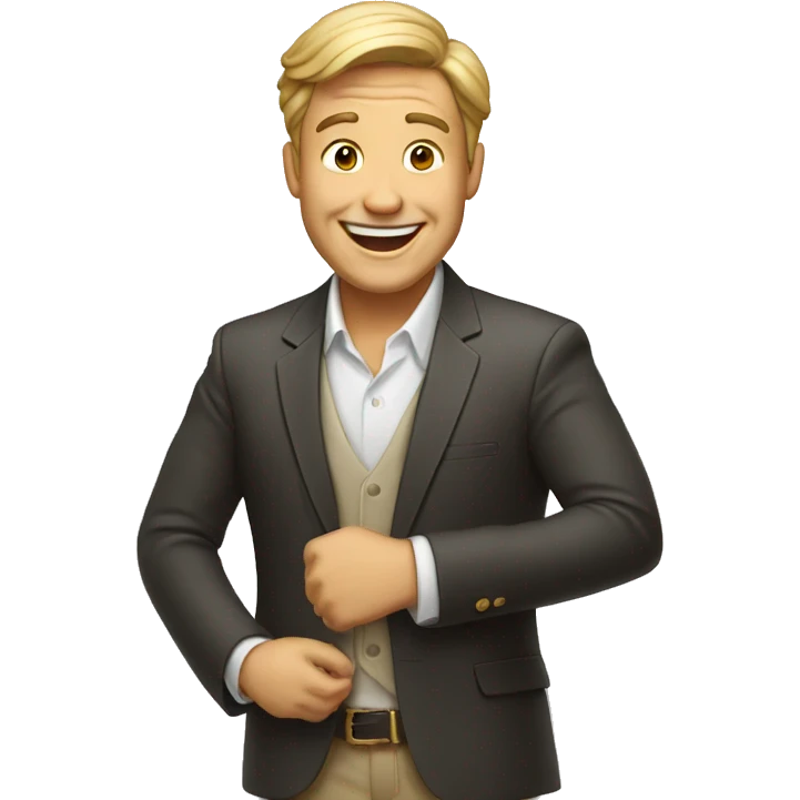 excited rich man emoji