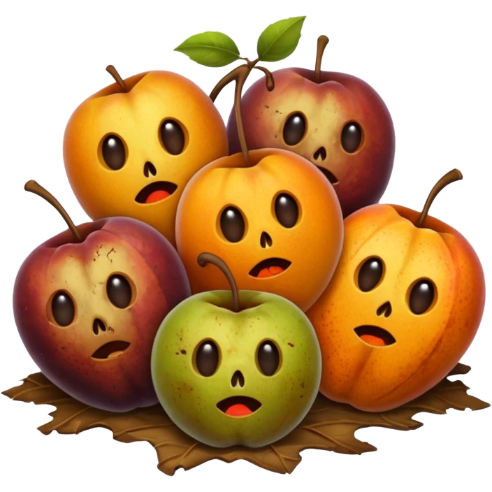 small pile of rotten fruits emoji