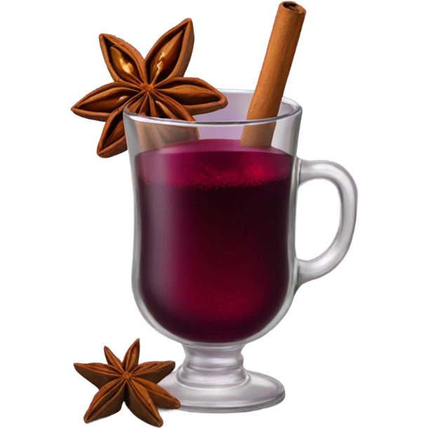 Mulled wine with star anise emoji