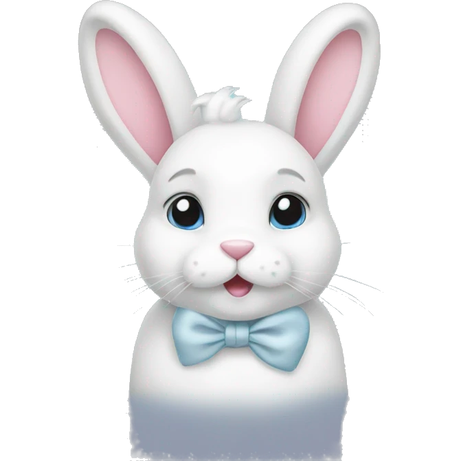 bunny with white bow emoji