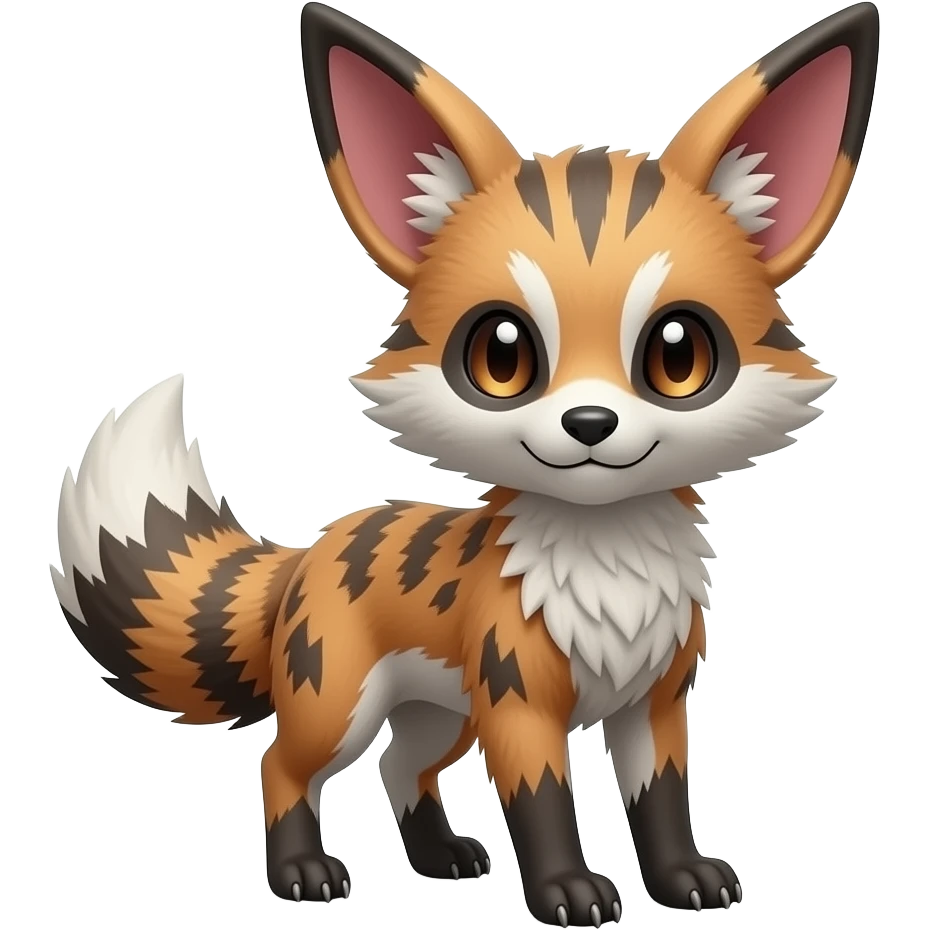 randomly marked Civet-Mankeulv-Vernid-Fakémon-hybrid emoji