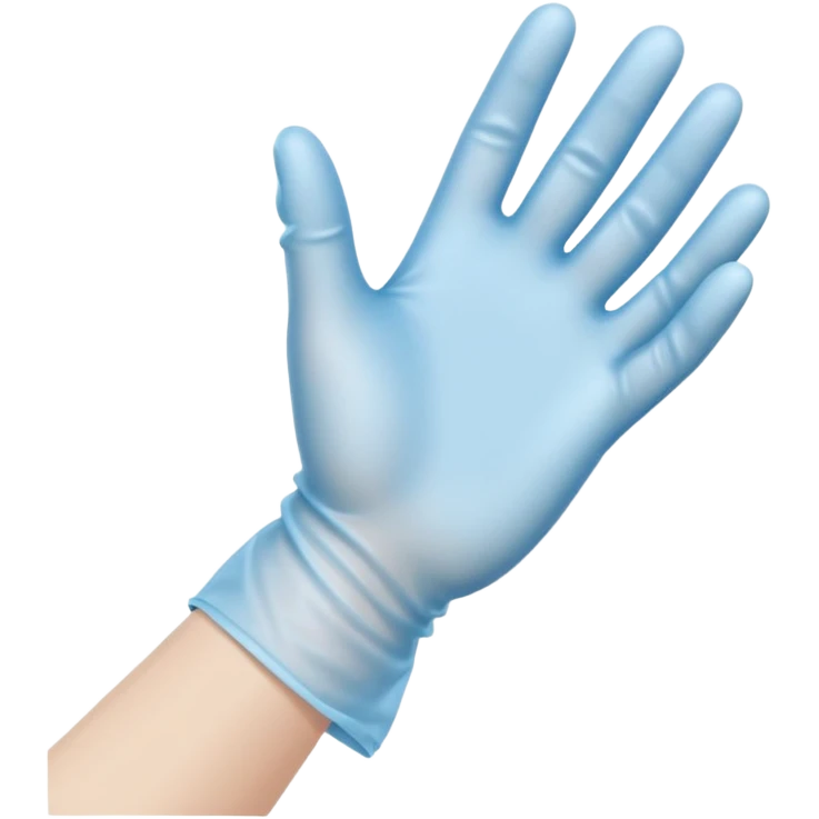 pulling on plastic glove emoji
