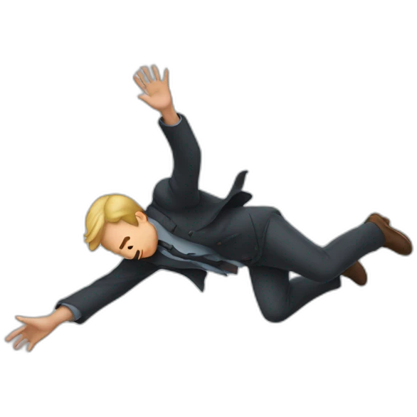 a man falling emoji