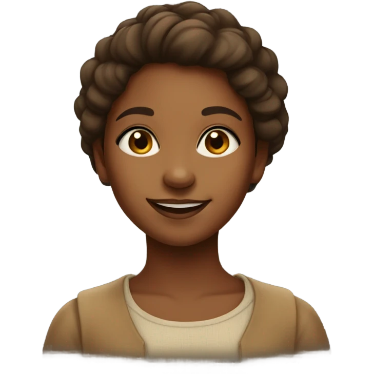 Pretty portrait of a brown skinned girl emoji
