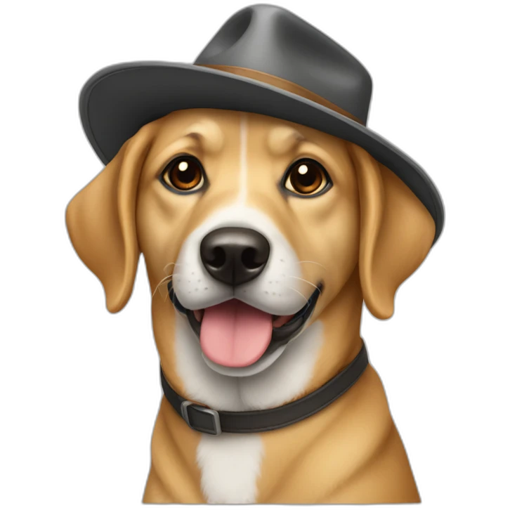 Chien chapeau emoji
