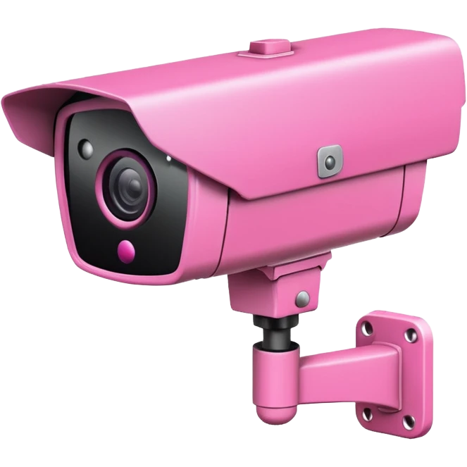 Security Camera pink with graffity emoji