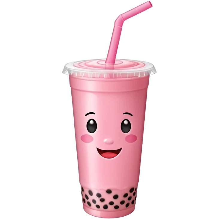 strawberry boba milk tea emoji