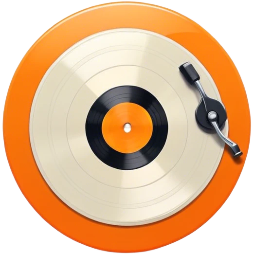 record vinyl orange emoji