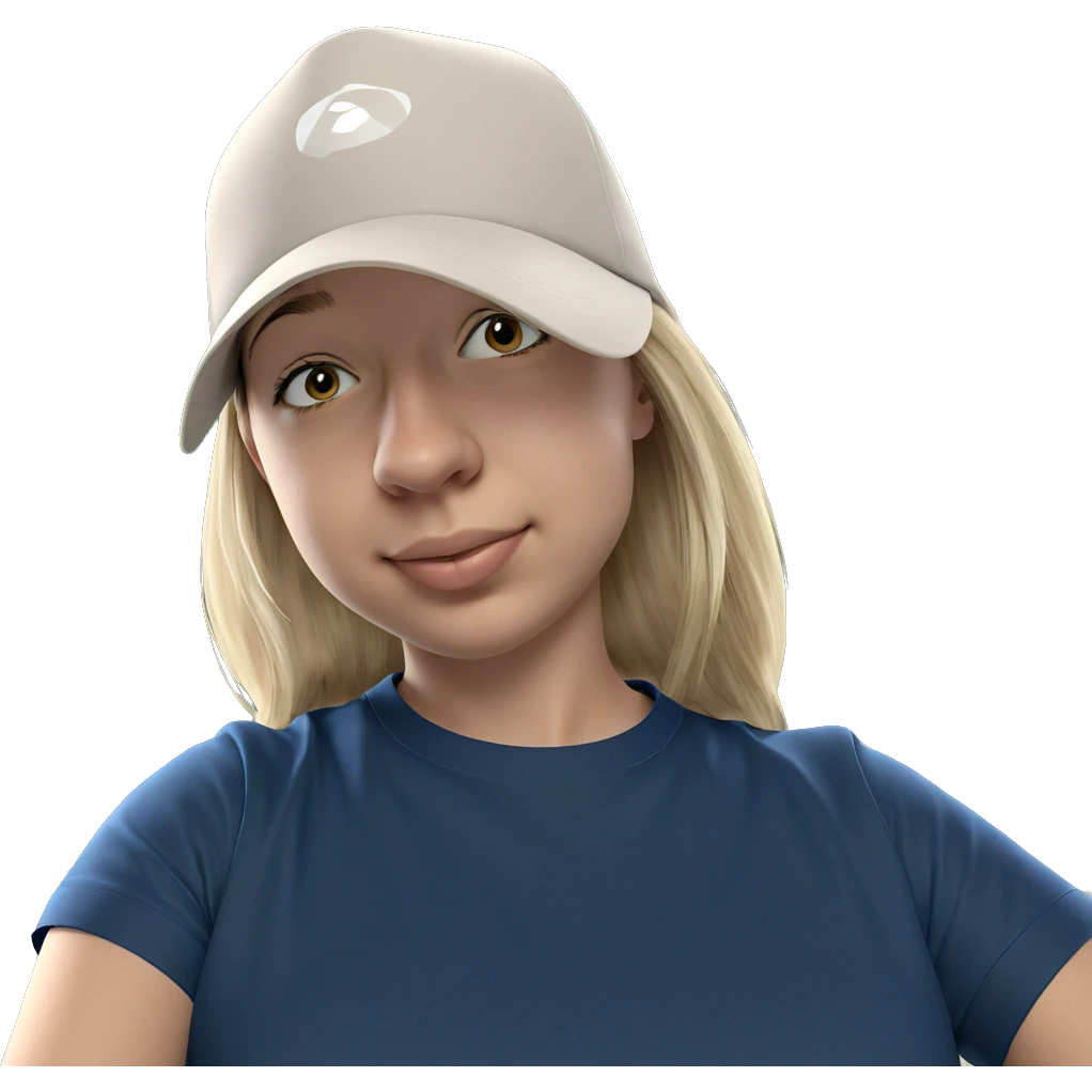 happy girl in blue shirt emoji