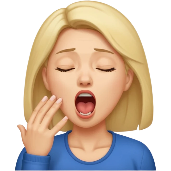 woman  Yawning without Hand emoji