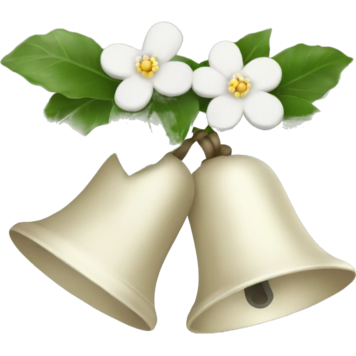 Bells with white flowers  emoji
