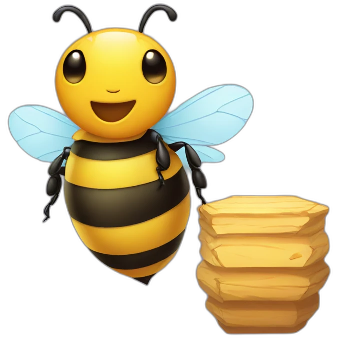 bee on hive emoji